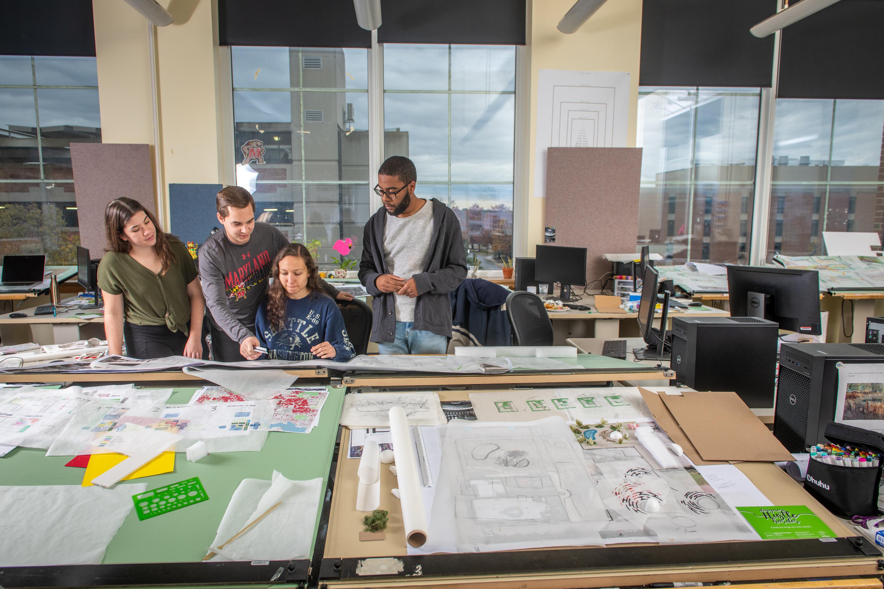 Students in Landscape Architecture studio