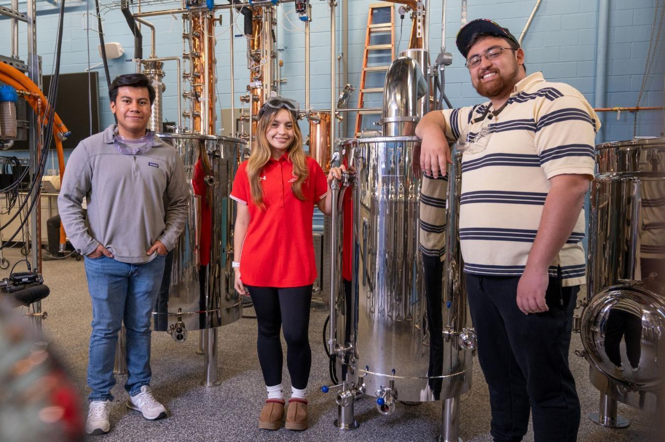 Students in Fermentation Science lab.